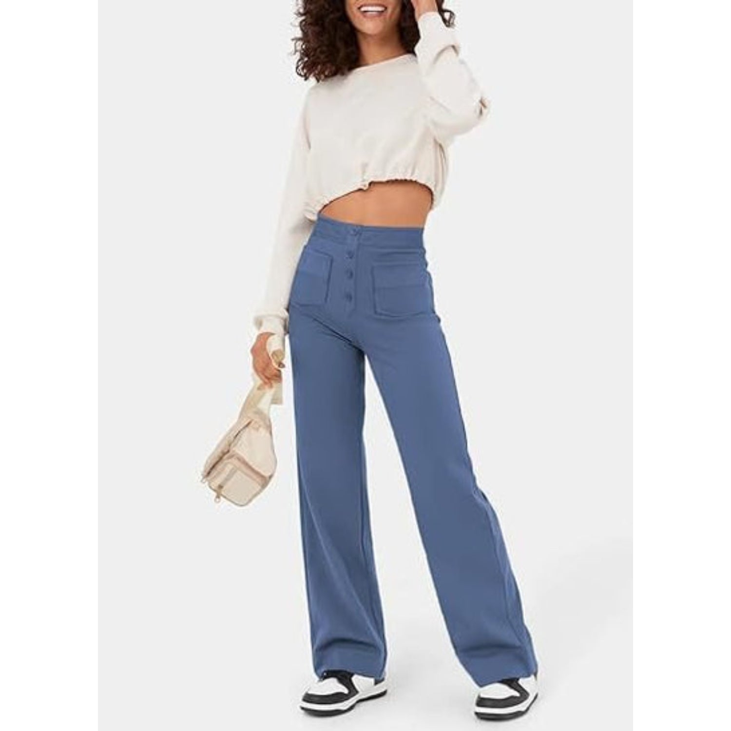 Elegante Pantaloni Casual Elastici