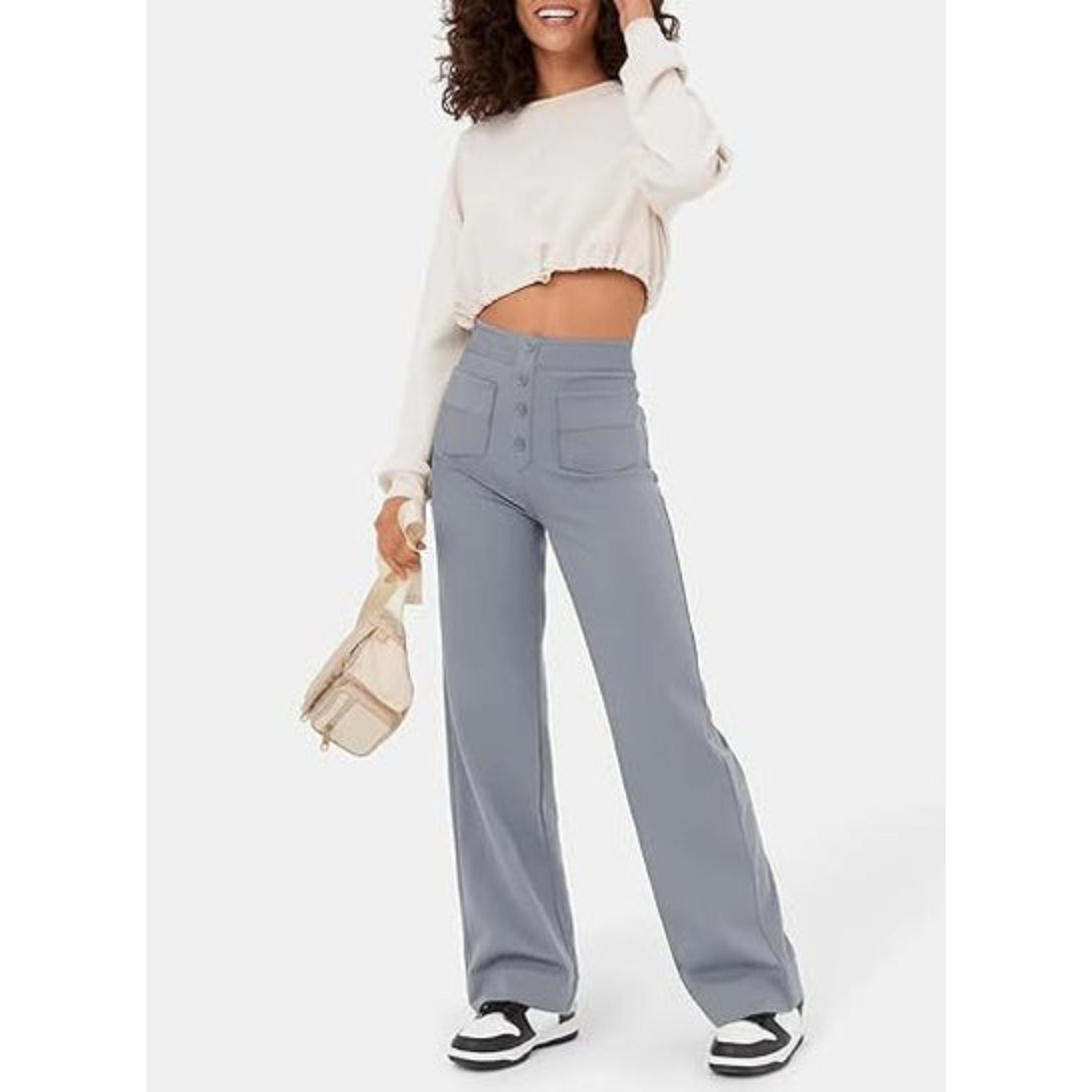 Elegante Pantaloni Casual Elastici
