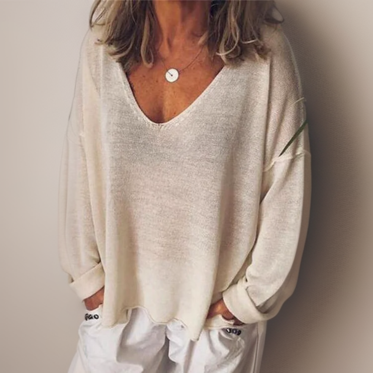 Velanora Camicia a maniche lunghe comoda con scollo a V