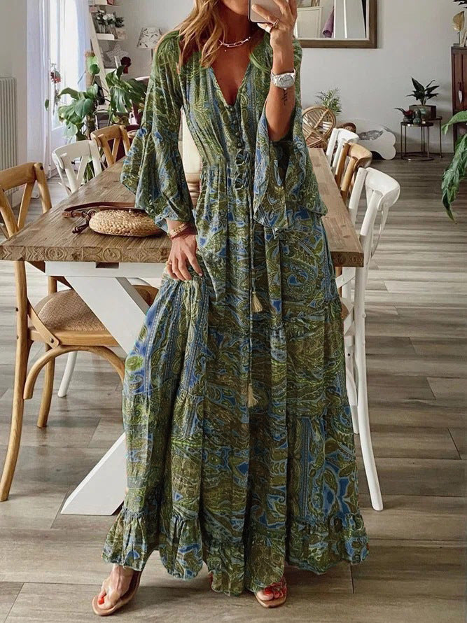 VELANORA Zomerdroom Boho Maxi Jurk