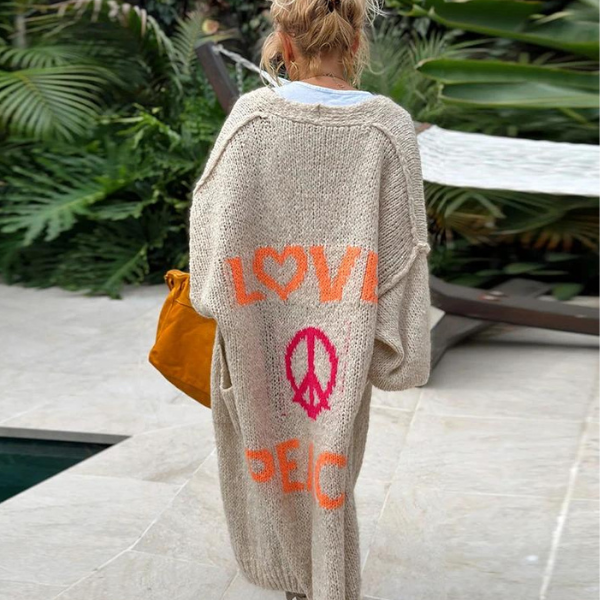 Velanora - stylish knitted long cardigan
