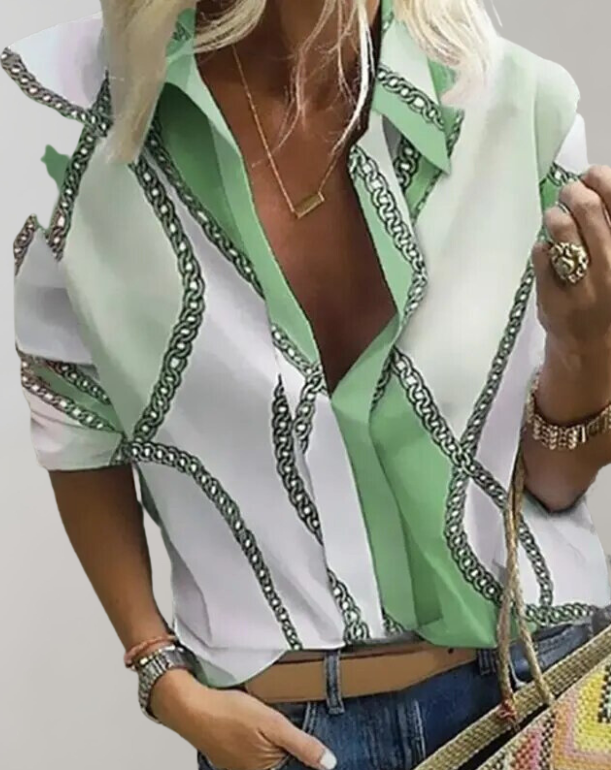 isa | Casual blouse met lange mouwen