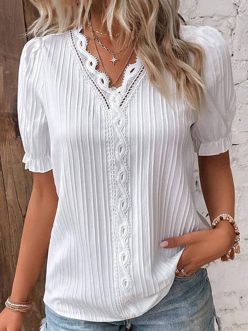 Clarisse Elegante Blusa in Pizzo per Donne Eleganti
