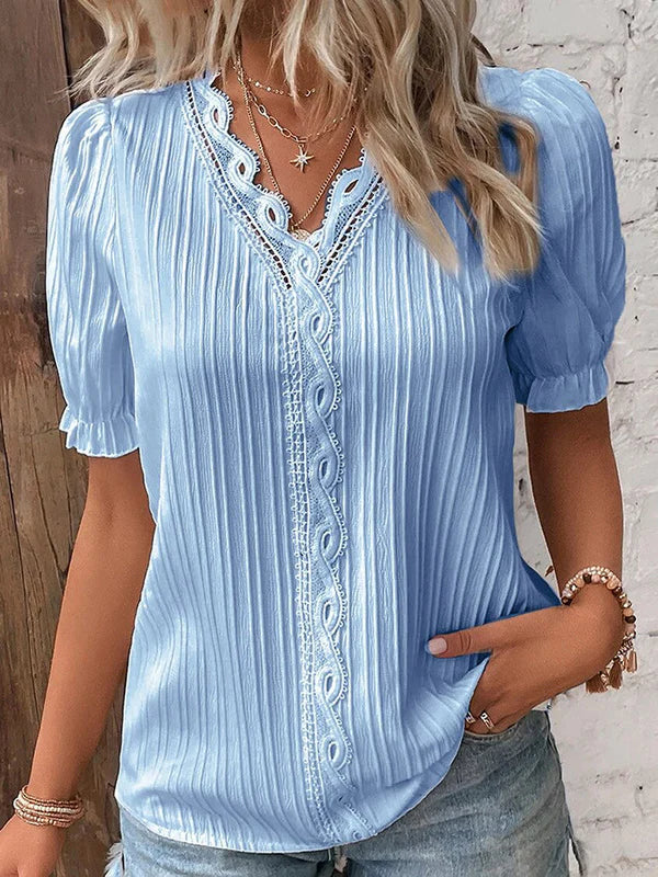 Clarisse Elegante Blusa in Pizzo per Donne Eleganti