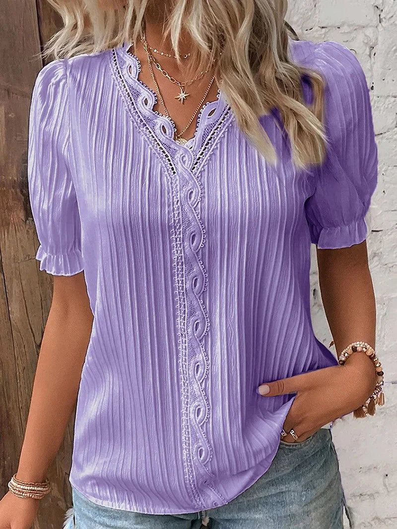 Clarisse Elegante Blusa in Pizzo per Donne Eleganti