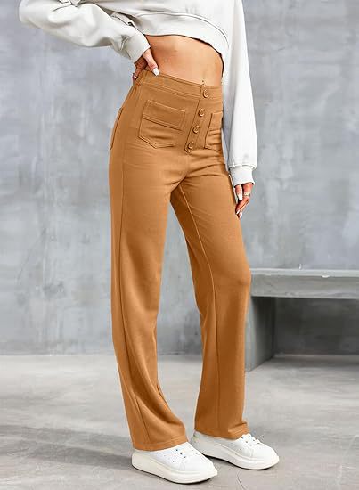 Beautiful Luna I High-Waisted Elastic Casual Pants
