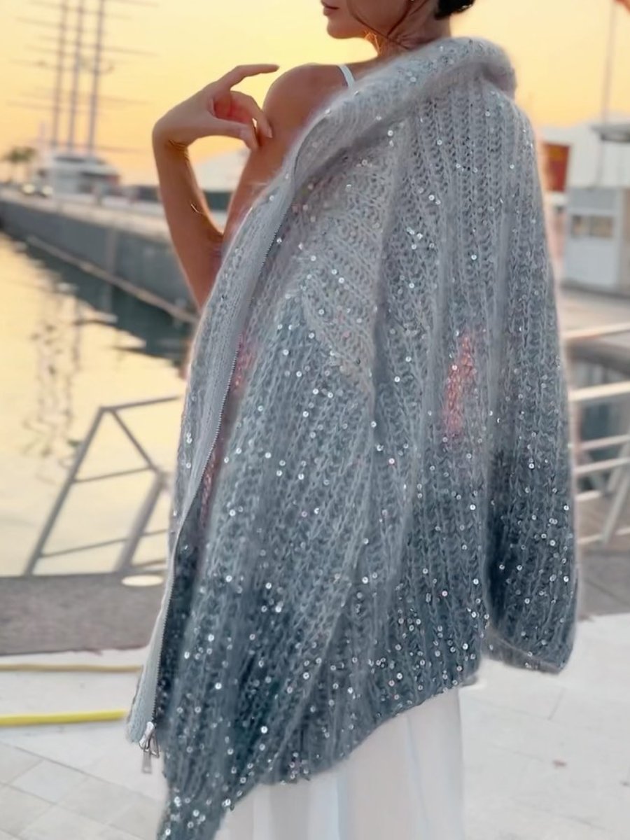 Giacca a maglia con zip di Aurora: senza sforzo elegante con un tocco pratico!