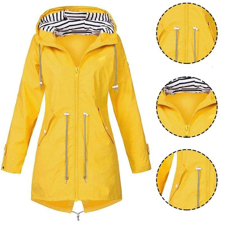 Nova Long Waterproof Raincoat for Stylish Staying Dry