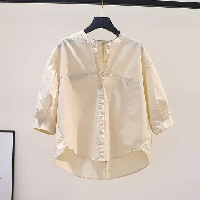 Camicia Albicocca in Morbissimo Cotone di Zonvrouw per Donne