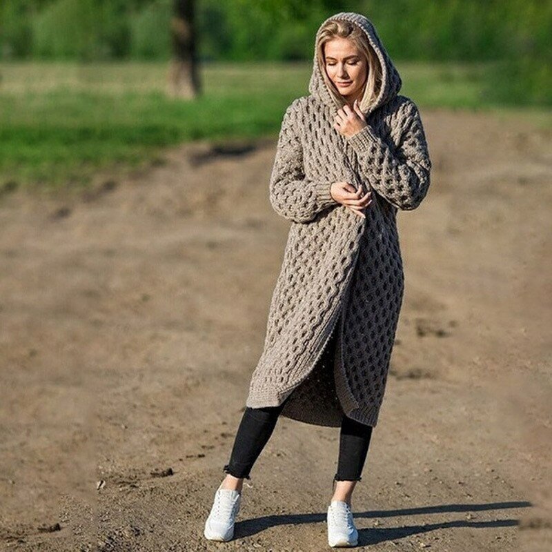 CosyChic Warm Women's Cardigan With Hood