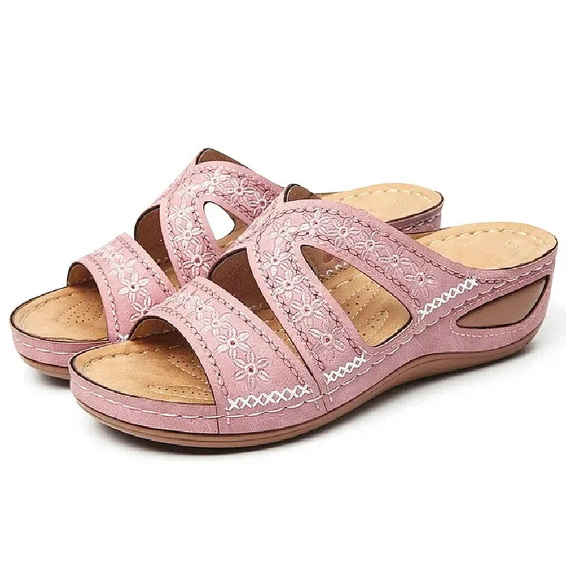 Orthopedische sleehak voor dames in vintage stijl