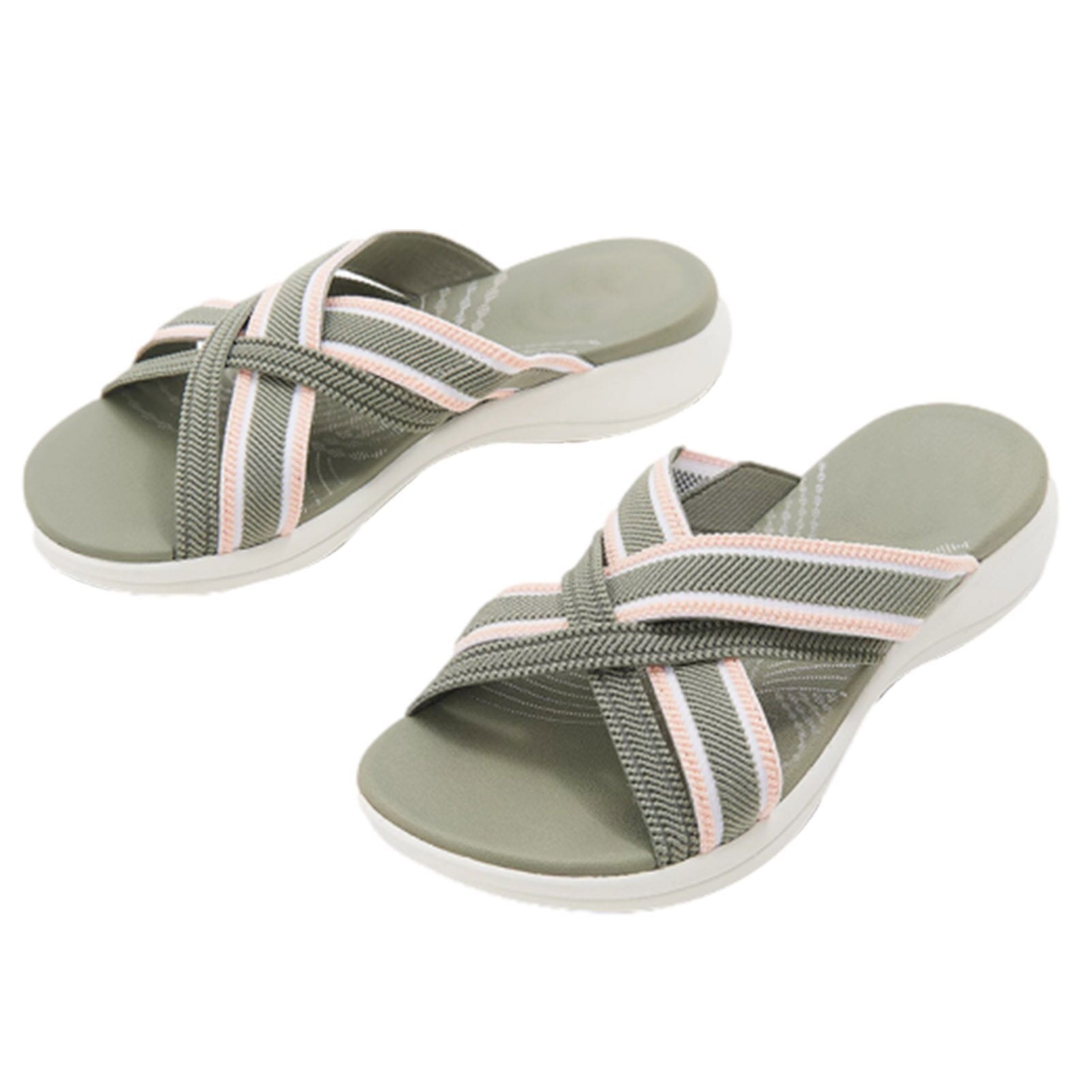 Crossed elastic orthopedic sandals