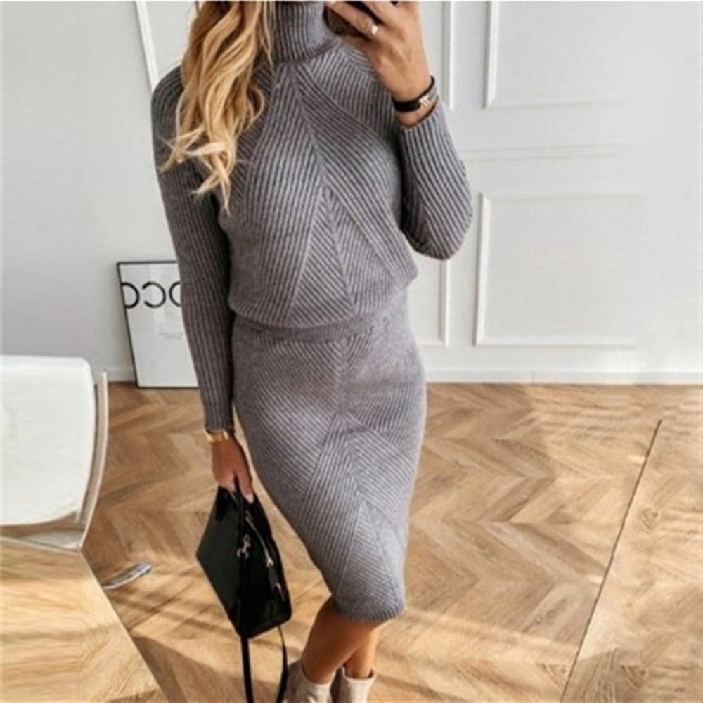 VELANORA- Knusse pullover gebreide jurk