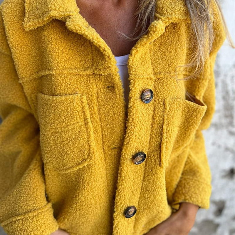 FrostGlow | Short Warm Winter Jacket of Teddy Fabric | Stylish and Comfortable for the Cold Days