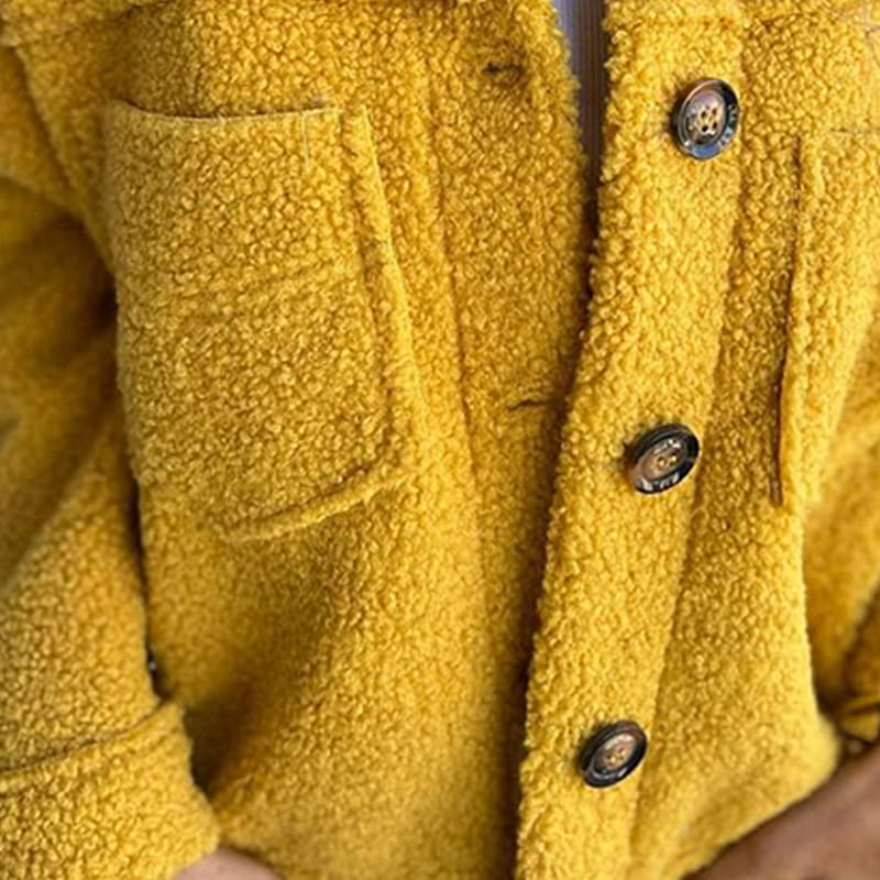 FrostGlow | Short Warm Winter Jacket of Teddy Fabric | Stylish and Comfortable for the Cold Days