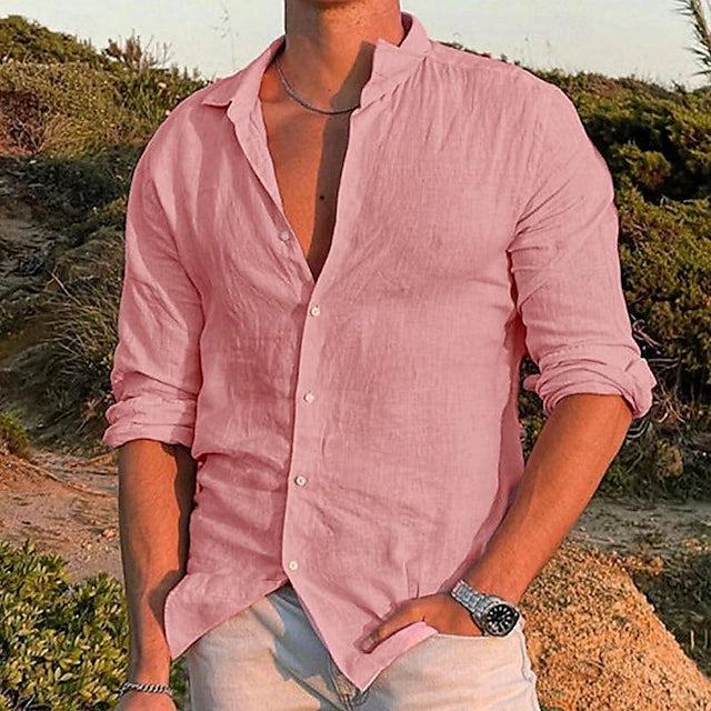 Aiden | Camicia Casual in Cotone-Lino Traspirante